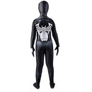 Fantasia Crianças Venom Black Homem Aranha Cosplay Infantil Traje Lentes