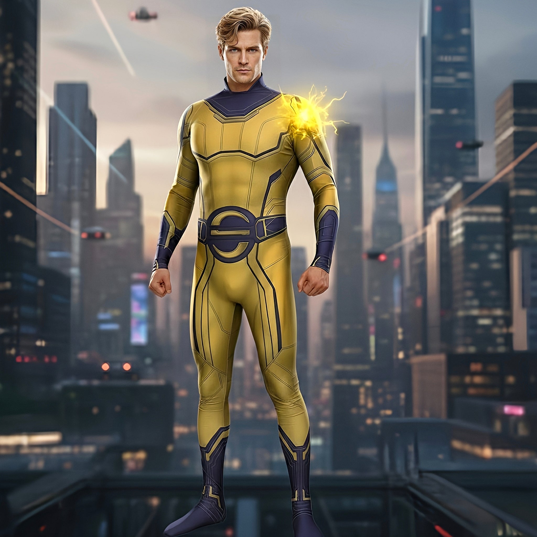 Fantasia Sentinela Marvel Adulto Cosplay Traje Luxo Profissional