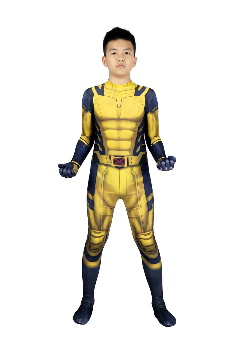 Fantasia Cosplay Infantil Wolverine Filme Deadpool Traje Luxo Profissional