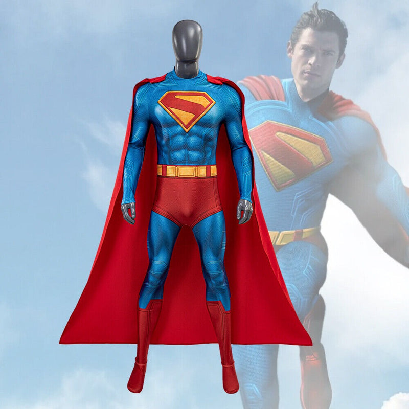 Fantasia Superman Legacy Filme 2025 Traje com Capa Adulto e Infantil