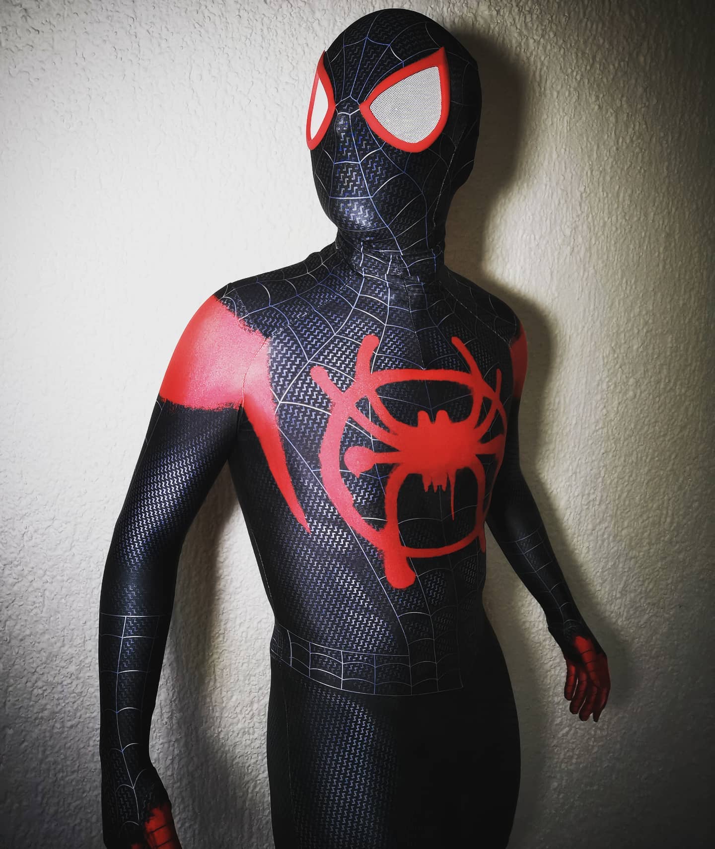 Fantasia Homem Aranha Miles Morales Aranhaverso Adulto Cosplay Traje L 1500