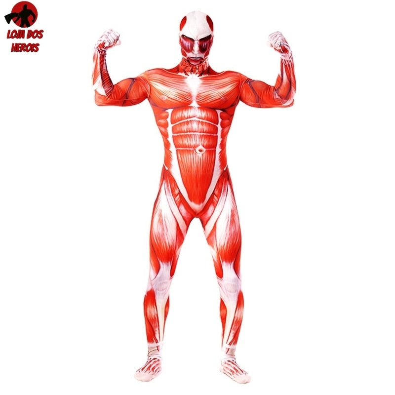 Fantasia Cosplay Titan Colossal Anime Attack on Titan Traje Completo