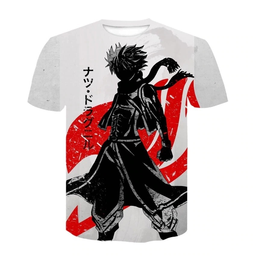 Camiseta Full 3d + Bermuda Anime Japonês Raça Fictícia