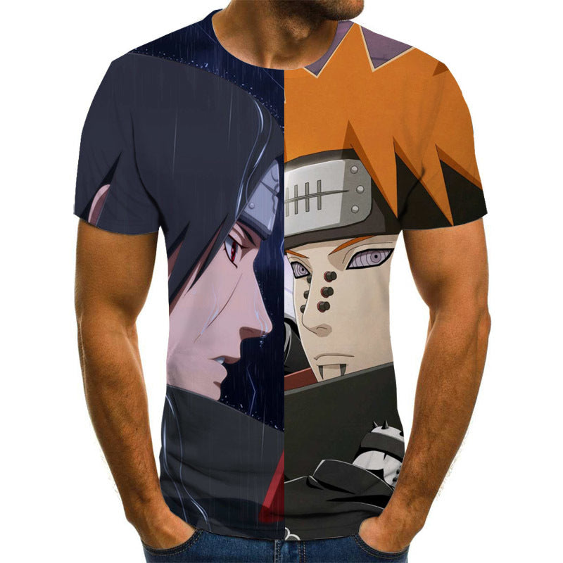 Camiseta Itachi Uchiha Bordado 100% algodão 30.1 Penteado Camisa akatsuki  itachi Anime Naruto - Corre Que Ta Baratinho