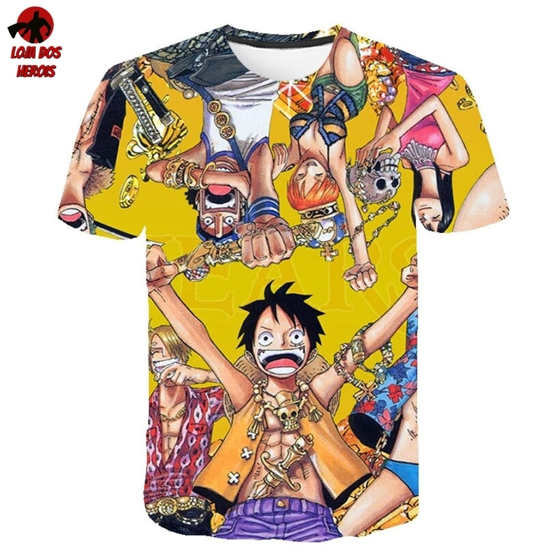 Camisa Camiseta One Piece Animes Blusa Masculina E Infantil
