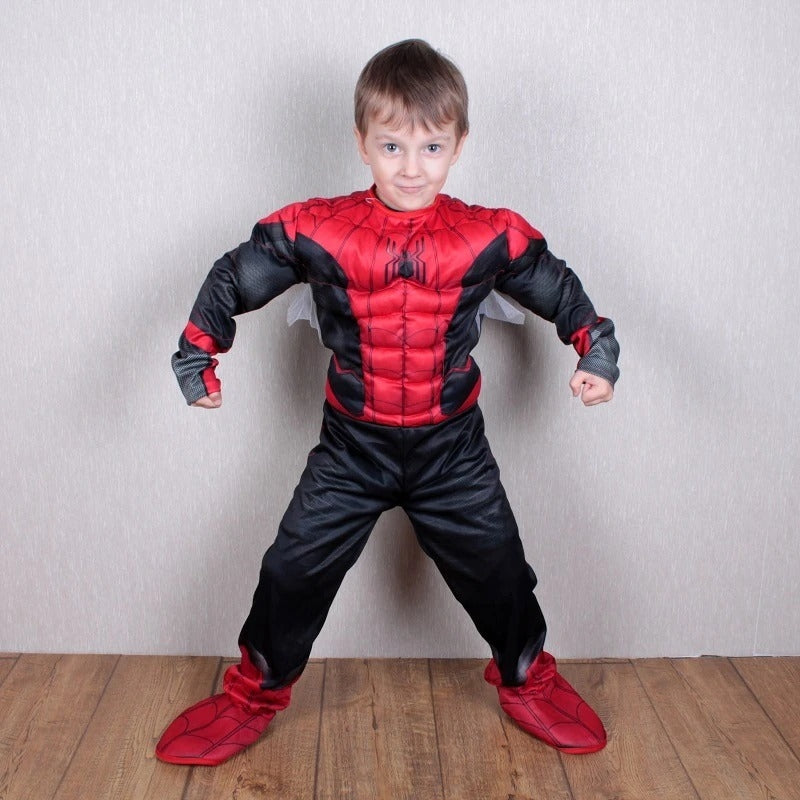 Fantasia Infantil Homem Aranha Filme Com Enchimento Músculos Crianças Top