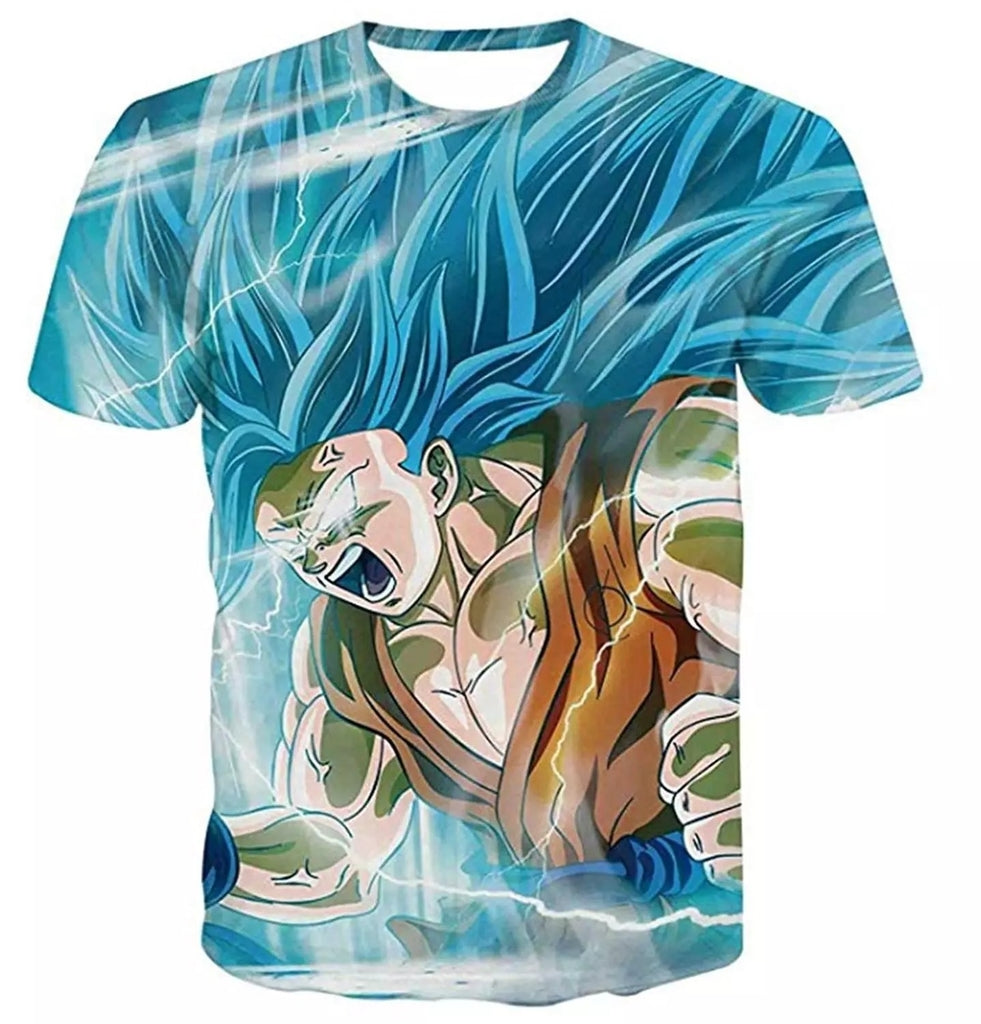 Camisa Camiseta Impressão 3D Goku Ssj Blue 3 Dragon Ball Heroes Estilo