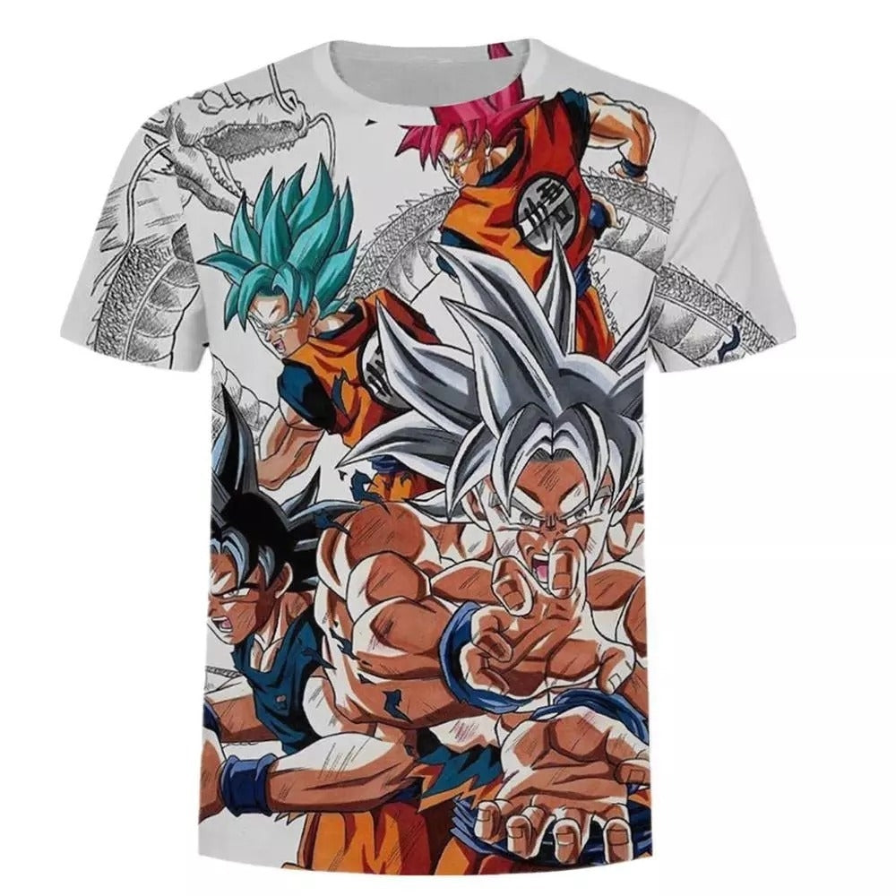 Camisa Camiseta Impressão 3D Goku Ssj Blue 3 Dragon Ball Heroes Estilo