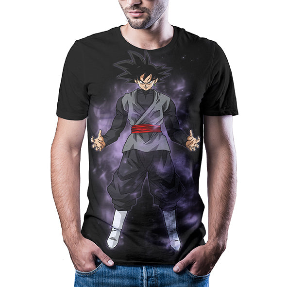 CAMISETA CAMISA GOKU BLACK KAMEHAMEHA DBZ ANIME MANGÁ DESENHO ANIMADO FULL  REF 0379