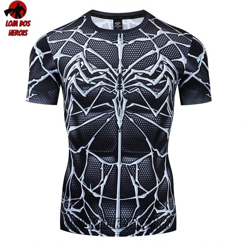 Camisa/Camiseta Hash Guard Venom Desenho Compressão Segunda Pele