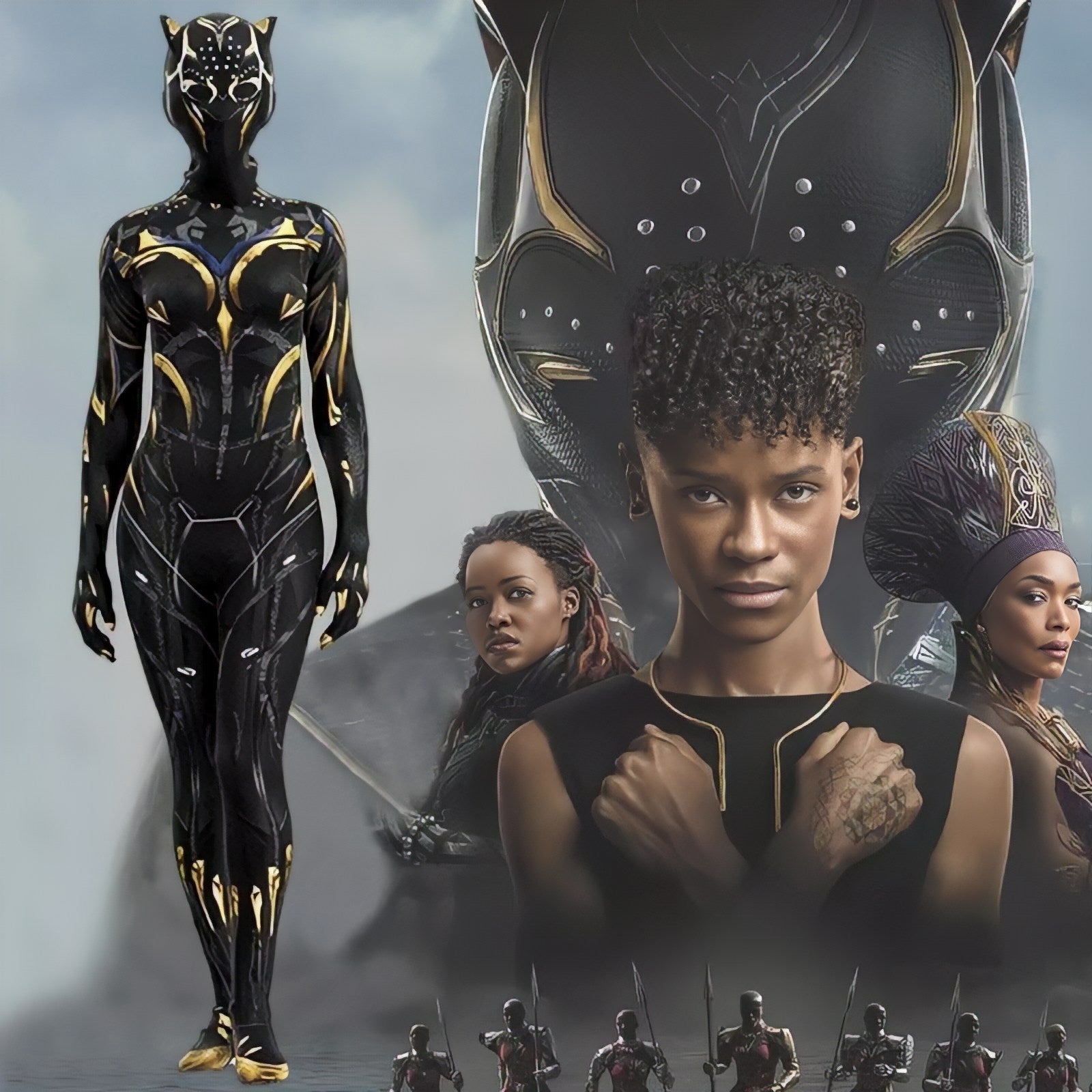 Fantasia Feminina Shuri Pantera Negra Wakanda Forever Traje Luxo Cospl fantasia-feminina-shuri-pantera-negra-wakanda-forever-traje-luxo-cospl