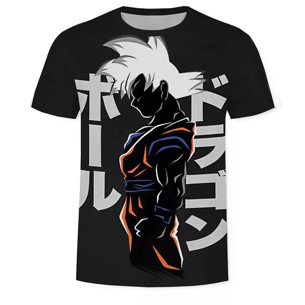 Camisa Camiseta Impressão 3D Goku Instinto Superior Batalha Dragon Bal