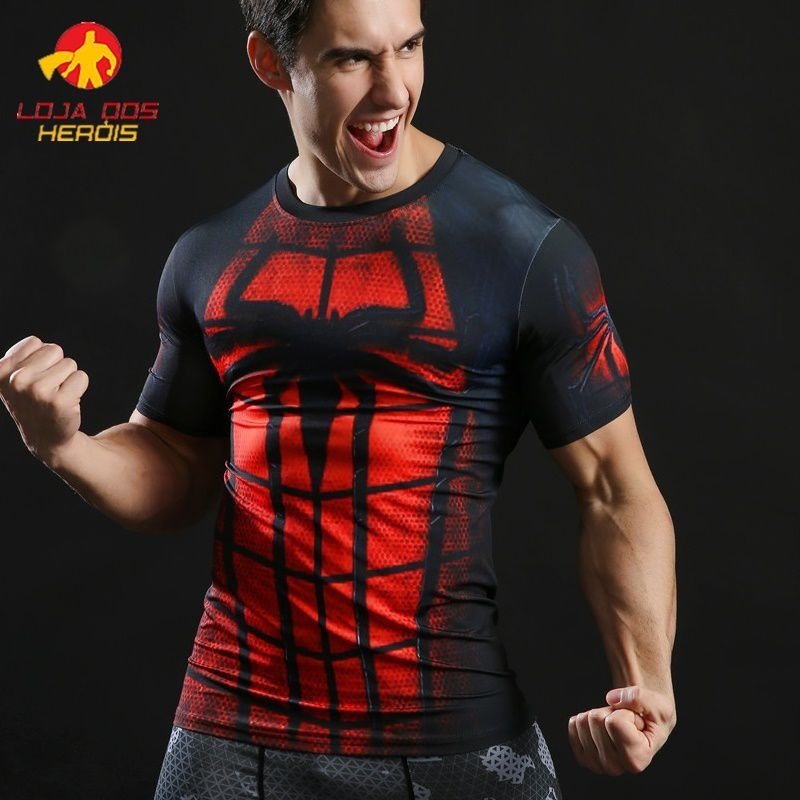 Camiseta de Compressão Masculina - Spider Man