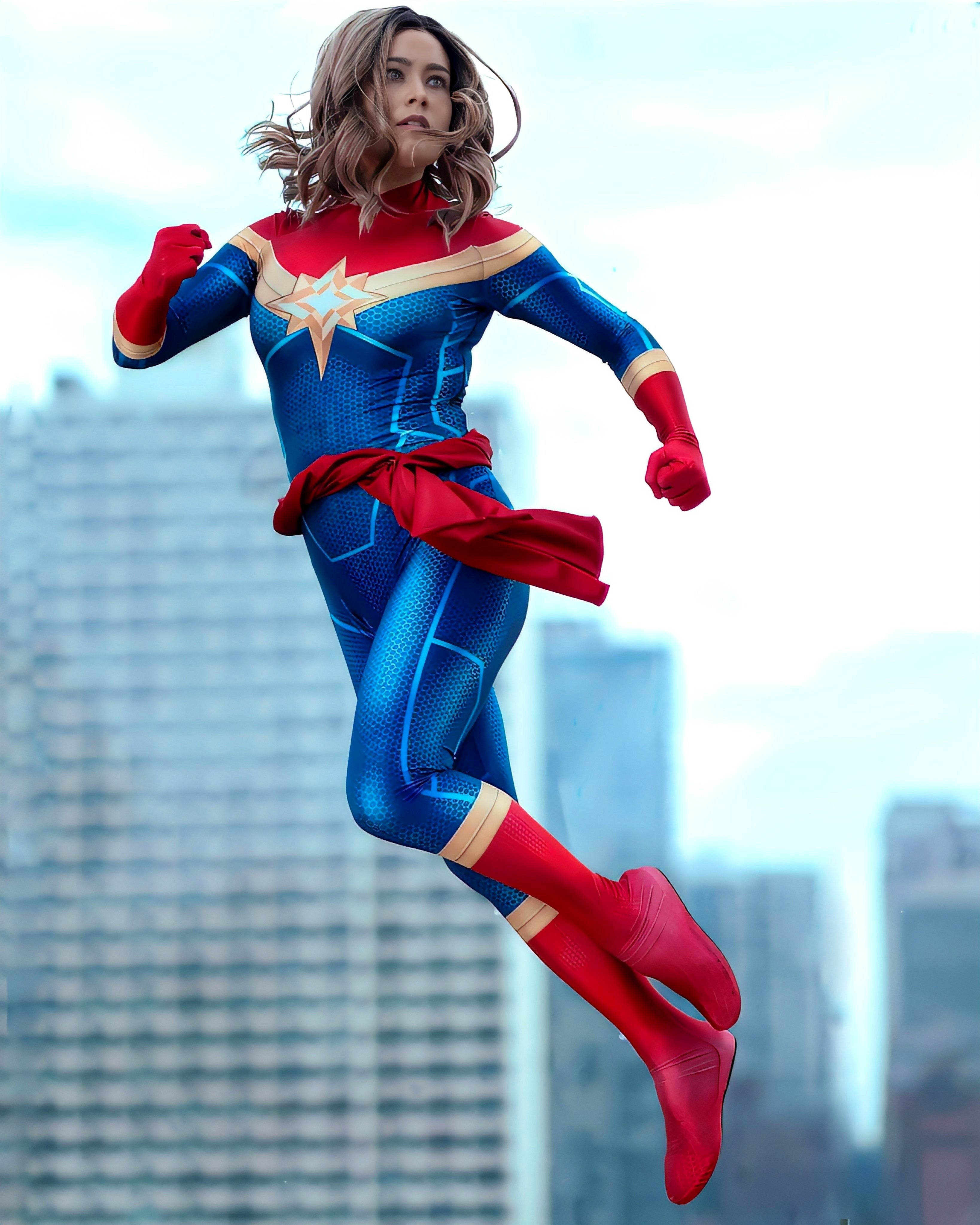 Avengers Jaqueta Carol Danvers Carol Danvers Jaqueta Capita Marvel Fantasia Marvel Adulto Em