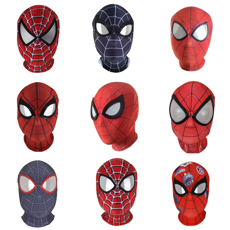 Máscara Cosplay Homem Aranha Versões Aranhaverso Ultimate Peter Parker Miles