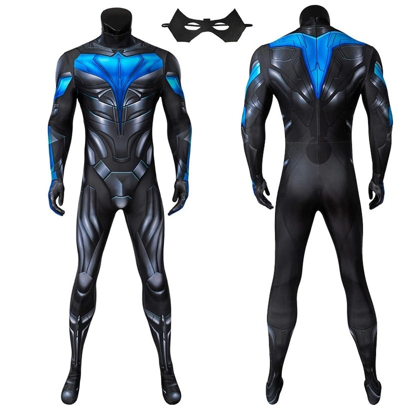Fantasia Asa Noturna Capuz Vermelho Adulto Cosplay Traje Luxo Dick Grayson