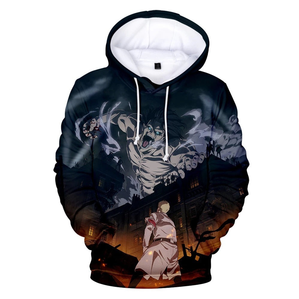 Blusa Jaqueta 3D Full Reiner e Eren Titã Anime Attack On Titan Top