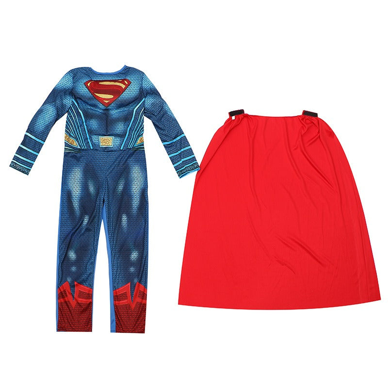 Fantasia Infantil Superman Liga Da justiça Cosplay Crianças Traje Luxo