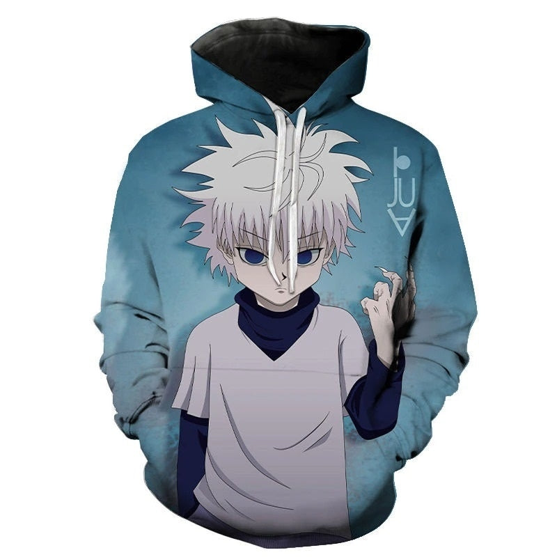 Blusa Jaqueta 3D Full Killua Zoldyck Clássico Anime Hunter X Hunter To