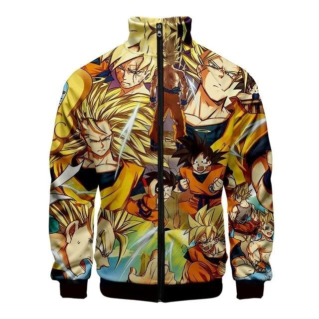 Blusa Jaqueta 3D Anime Dragon Ball Super Goku Instinto Superior Comple