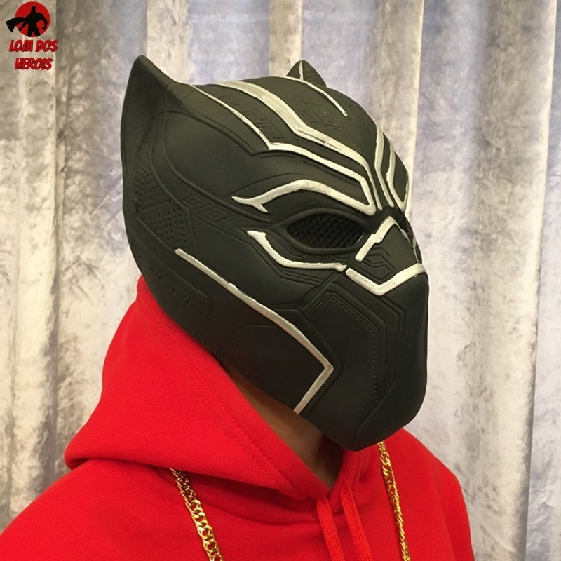 Máscara Cosplay Pantera Negra Vingadores Realista Latex Capuz