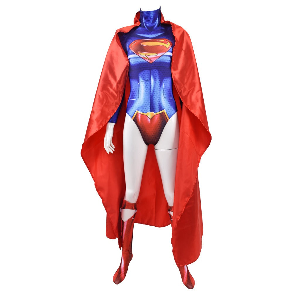 Fantasia Super Girl Vestido com Capa e Acessórios de Perna em Promoção na  Americanas