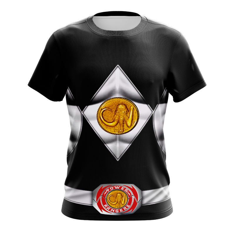 Camisa / Camiseta Power Rangers Mighty Morphin Ranger Preto - Manga Longa