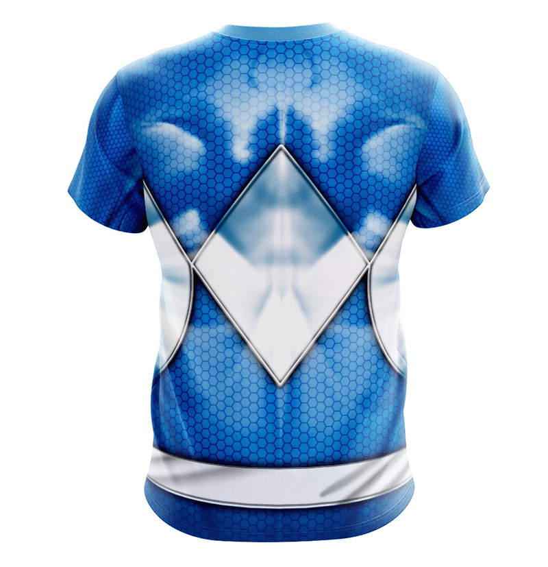 Camisa / Camiseta Power Rangers Mighty Morphin Ranger Azul - Regata