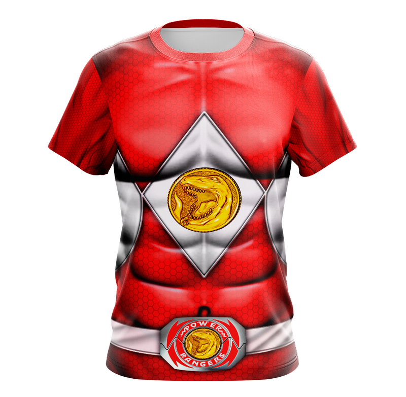 Camisa / Camiseta Power Rangers Mighty Morphin Ranger Vermelho - Manga Longa