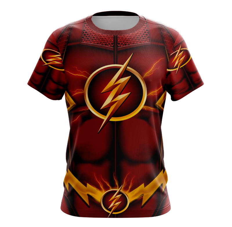 Camisa / Camiseta Flash Liga da Justiça - Manga Longa