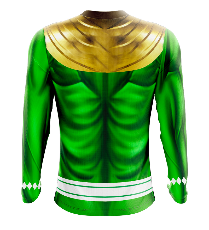 Camisa / Camiseta Power Rangers Mighty Morphin Ranger Verde - Manga Longa