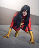 Fantasia Feminina Mulher-Aranha Jessica Drew Cosplay Traje Luxo Profissional