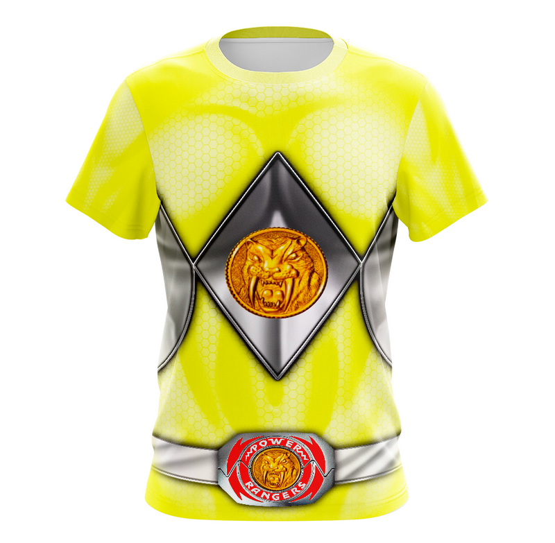 Camisa / Camiseta Power Rangers Mighty Morphin Ranger Amarelo - Manga Longa