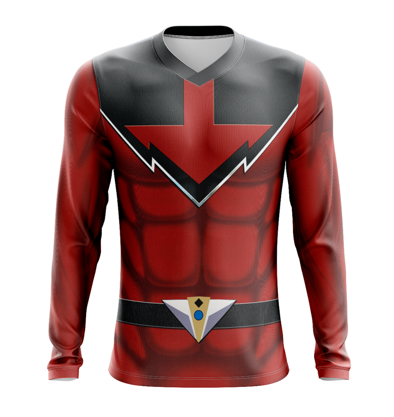 Camisa / Camiseta Power Rangers Força do Tempo Ranger Vermelho - Manga Longa