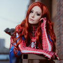 Fantasia Mary Jane Mulher Aranha Traje Cosplay Feminino Luxo Profissional