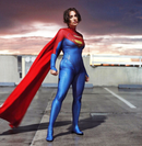 Fantasia Feminina Supergirl Kara Super Moça Com Capa Traje Luxo Cosplay Mulheres / Meninas