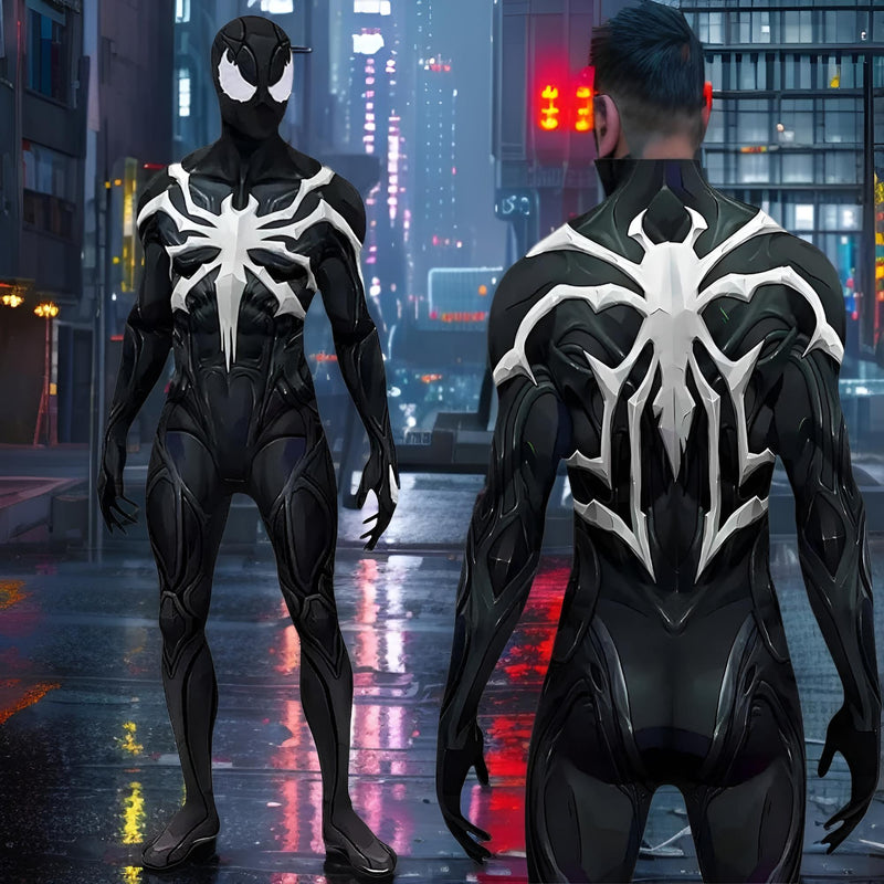 Fantasia Homem-Aranha Simbionte Venom Adulto Cosplay Traje Luxo Profissional