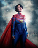 Fantasia Feminina Supergirl Kara Super Moça Com Capa Traje Luxo Cosplay Mulheres / Meninas