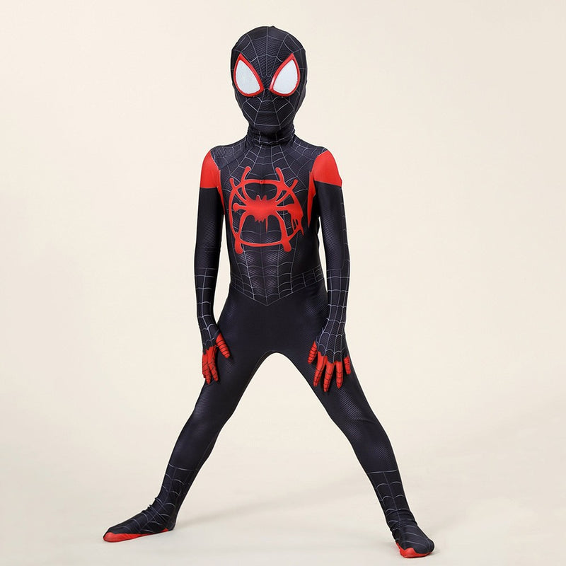 Fantasia Infantil Cosplay Heróis Homem Aranha Miles Morales Aranhaverso