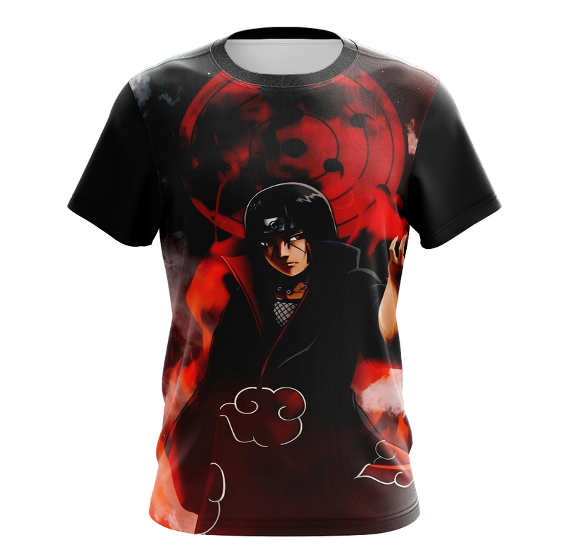 Camisa / Camiseta Itachi Sharingan Anime Naruto Shippuden Manga Longa