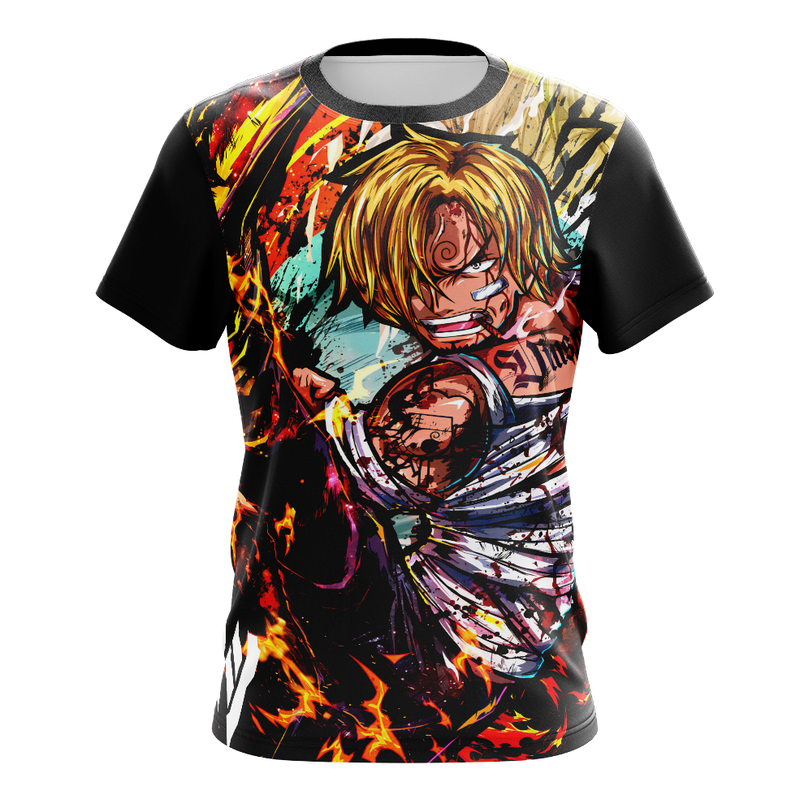 Camisa / Camiseta Sanji Anime One Piece Manga Curta