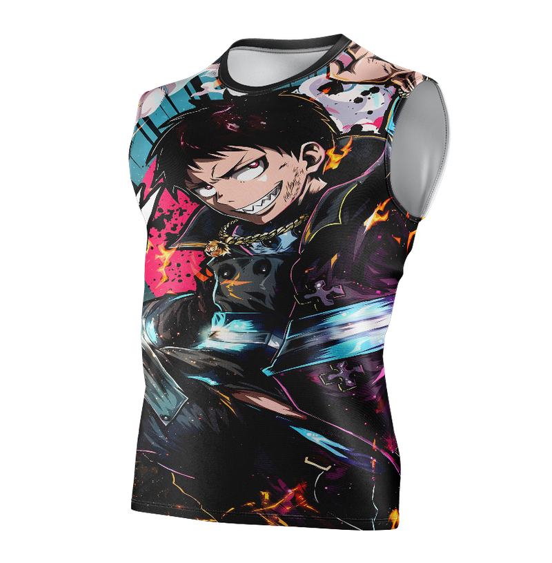 Camisa / Camiseta Shinra Kusakabe Anime Fire Force Regata