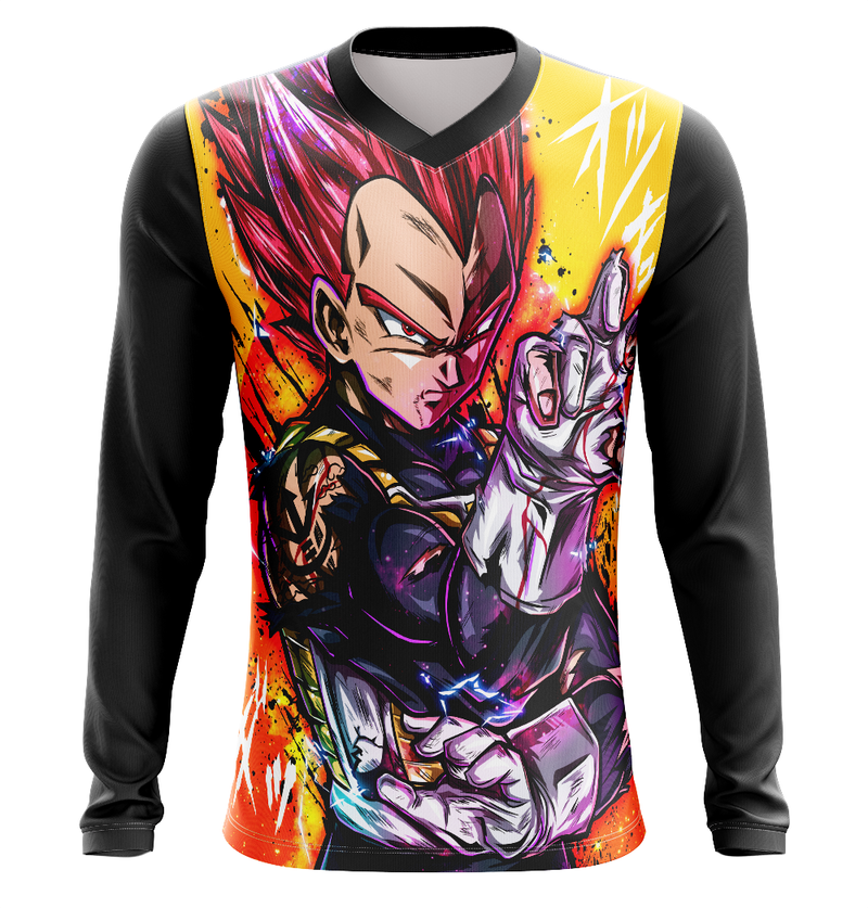 Camisa / Camiseta Vegeta Ssj God Anime Dragon Ball Super Manga Longa