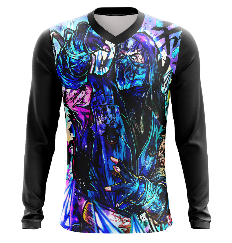 Camisa / Camiseta Sub-Zero Mortal Kombat Manga Longa