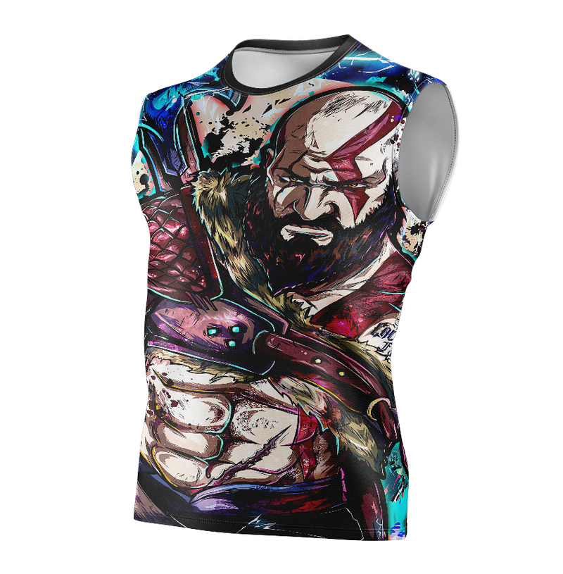 Camisa / Camiseta Kratos God of War Manga Curta