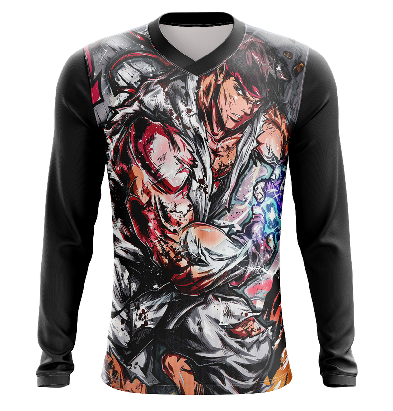 Camisa / Camiseta Ryu Hoshi Street Fighter Manga Longa