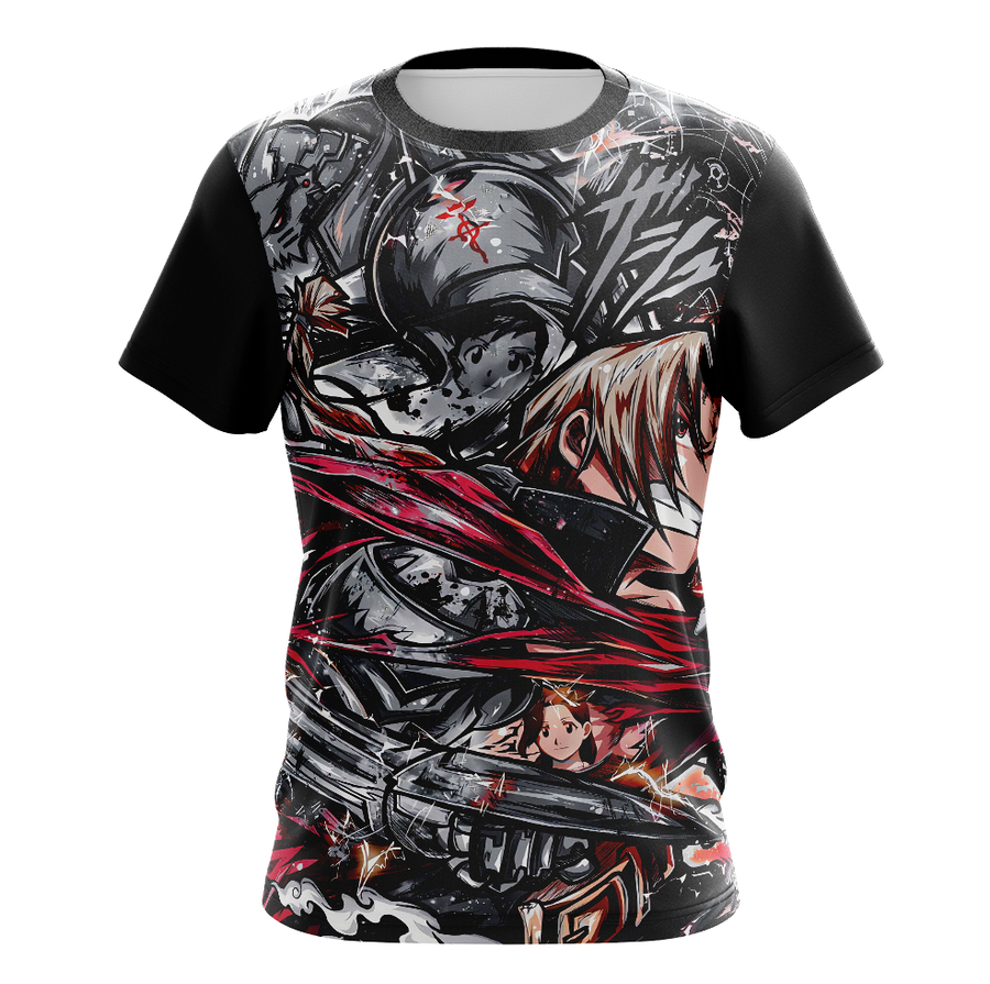 FULLL ALCHEMIST TEE / CHARCOAL Mサイズ Camisa / Camiseta Edward Elric Anime Fullmetal Alchemist Manga Longa