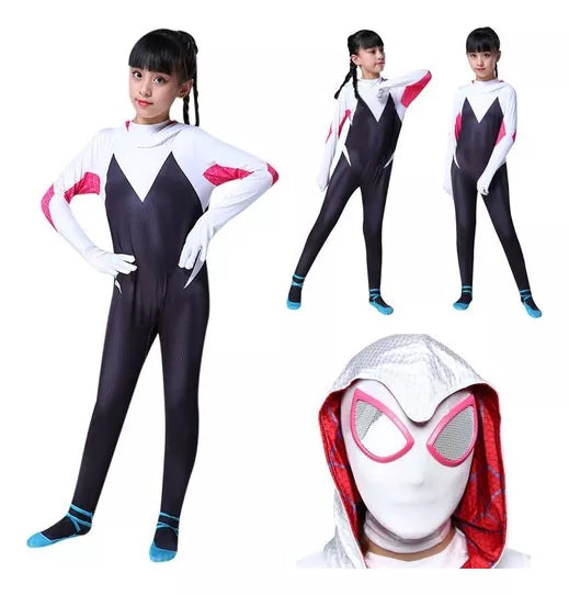 Fantasia Meninas Spider Gwen Aranha Cosplay  Aranha Infantil