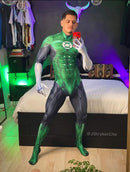 Fantasia Masculina Lanterna Verde Adulto e Infantil Cosplay Traje Luxo