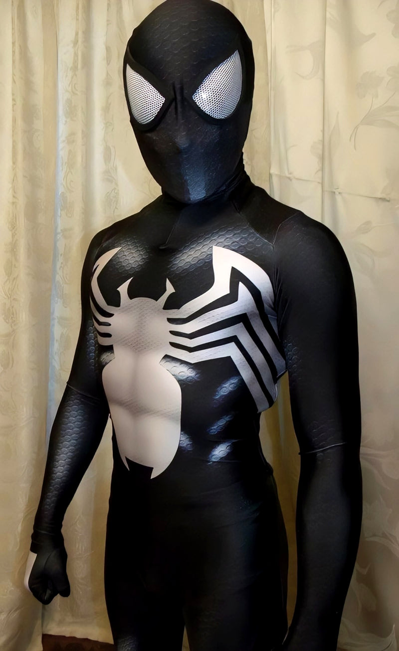Fantasia Venom Tobey Maguire Homem-Aranha Adulto Cosplay Luxo Profissional